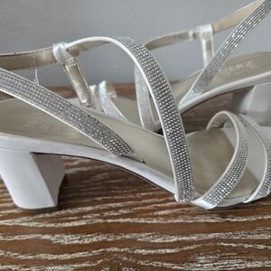 Elegant White Strappy Heels